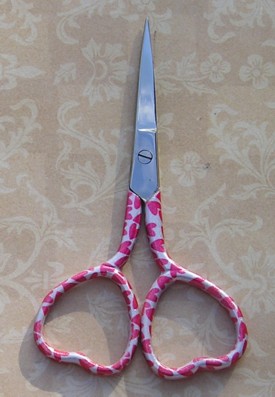 Heart Premium Scissors Silver Dark Pink 